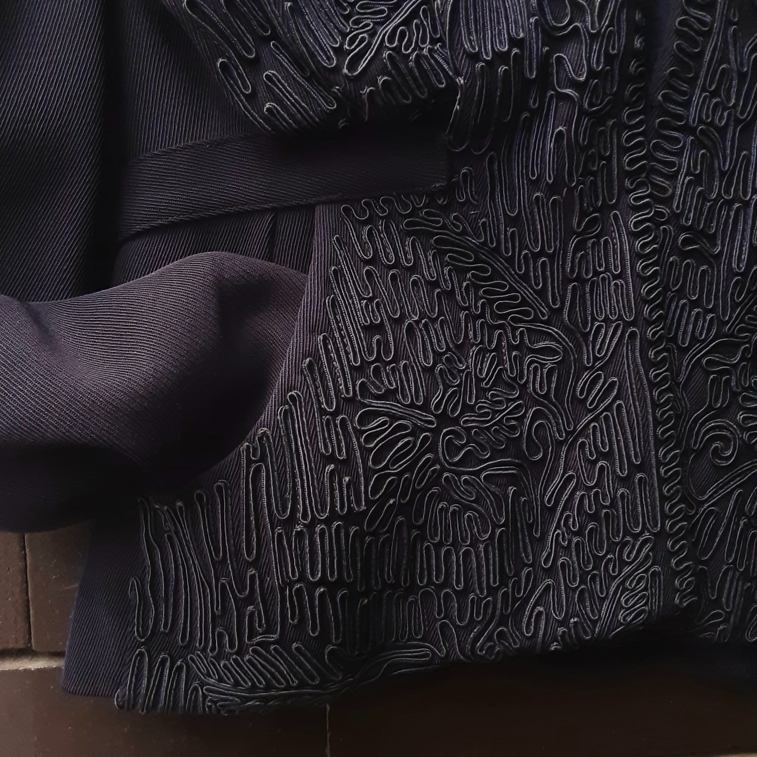 Vintage code embroidery short jacket ヴィンテージ コード刺繍 ショート丈ジャケット