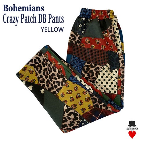 CRAZY PATCH DB PANTS YELLOW クレージーパッチ ダンボールニット パンツ イエロー イージーパンツ BOHEMIANS ボヘミアンズ JAPAN