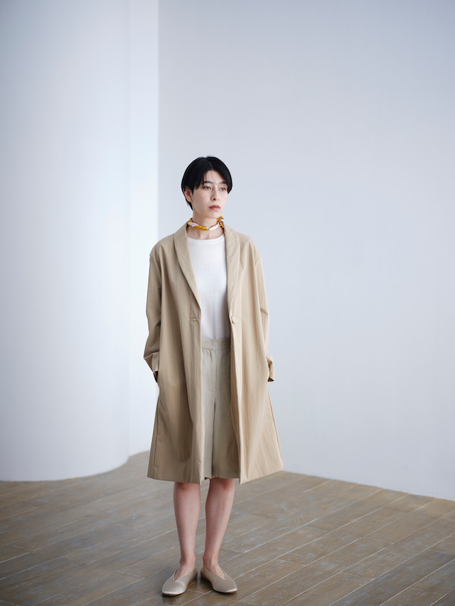 shawl collar spring coat