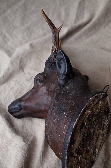 石膏の鹿のトロフィー-plaster deer trophy | アンティーク