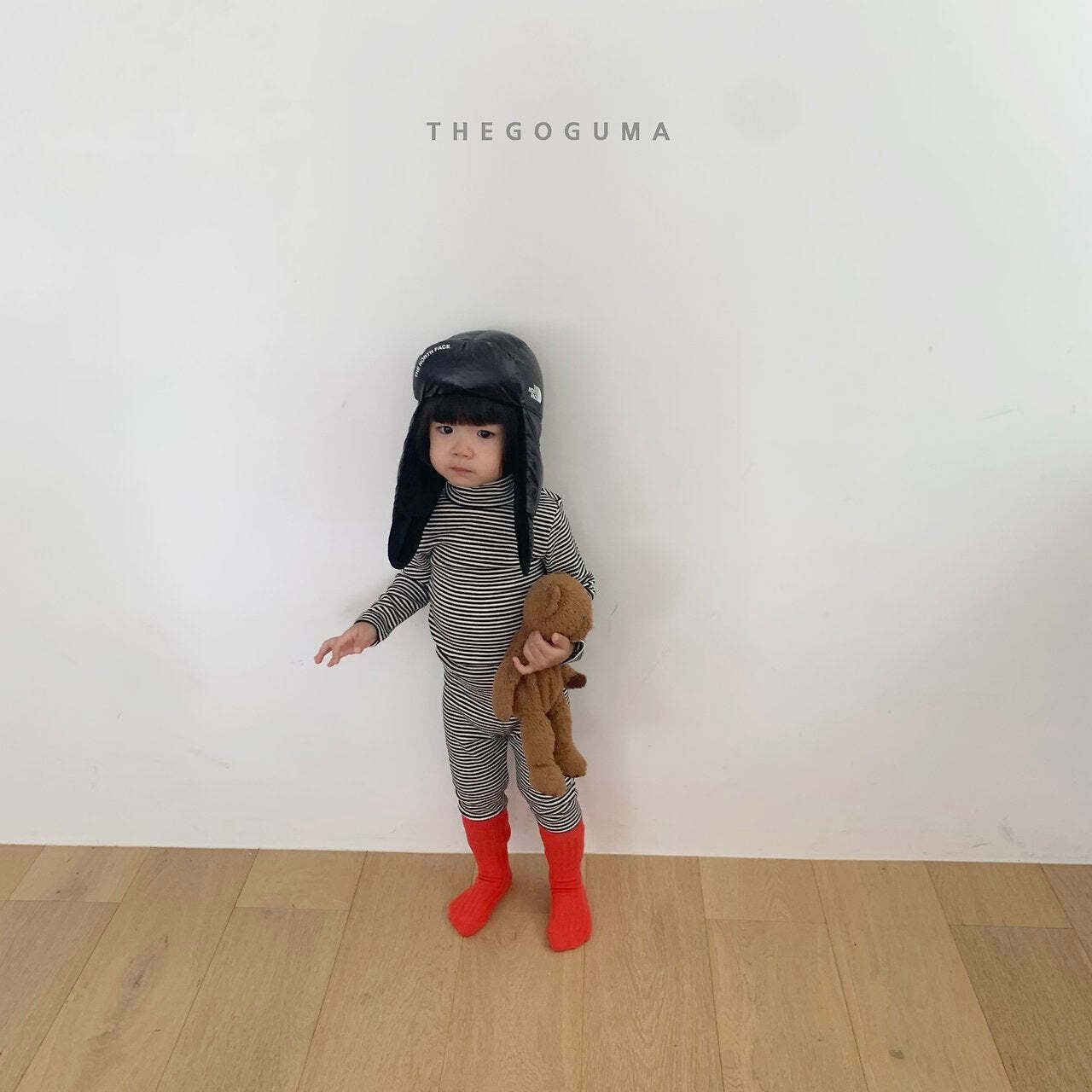 【取寄】THE GOGUMA ふんわりボーダータートルネックTシャツ｜冬服｜韓国子供服