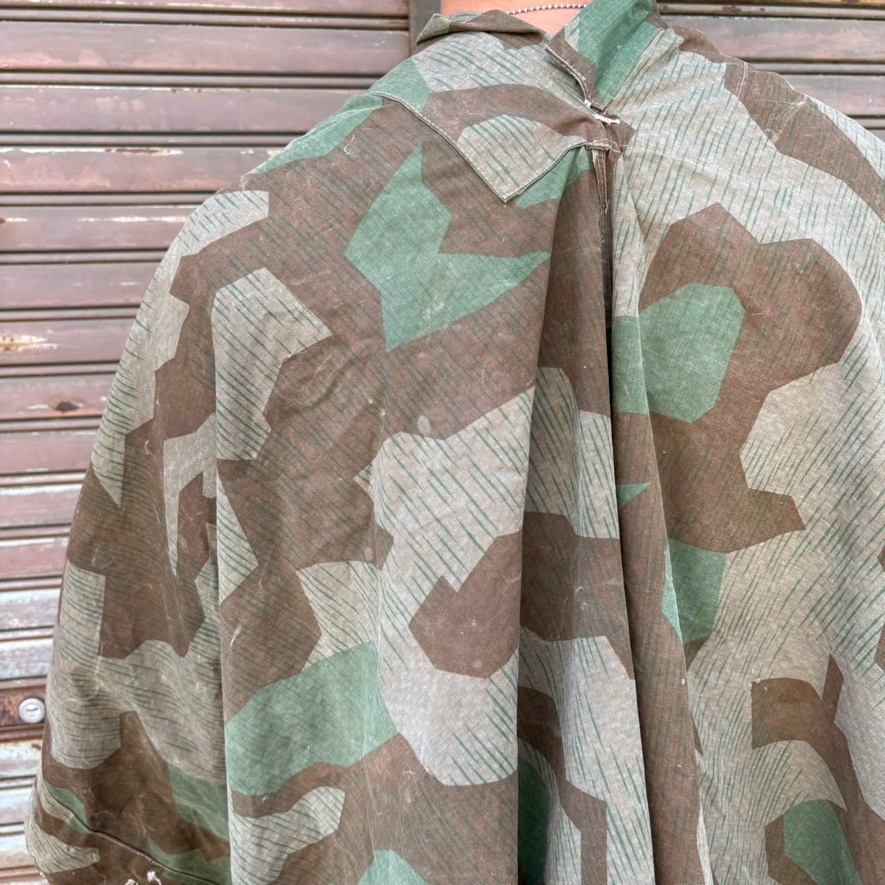 貴重 40s German Army ドイツ軍 実物 M-31 Splinter Camo Zeltbahn WW2