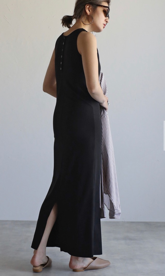 パッド付きアメスリリブワンピース