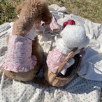 バラ柄フリルワンピース(韓国ブランド)