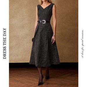 Aラインツイードワンピース W0134