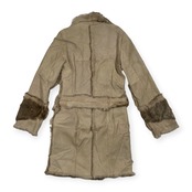 CONTENTS THE SUPERIOR コンテンツ ザ スペリオール 本毛皮 リアルファー ラビットファー レザー トレンチコート サイズ 38