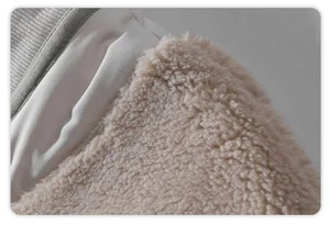 【トップス】2色高品質フェイクラムズウール中綿入りスポーツコート 2112312025Y