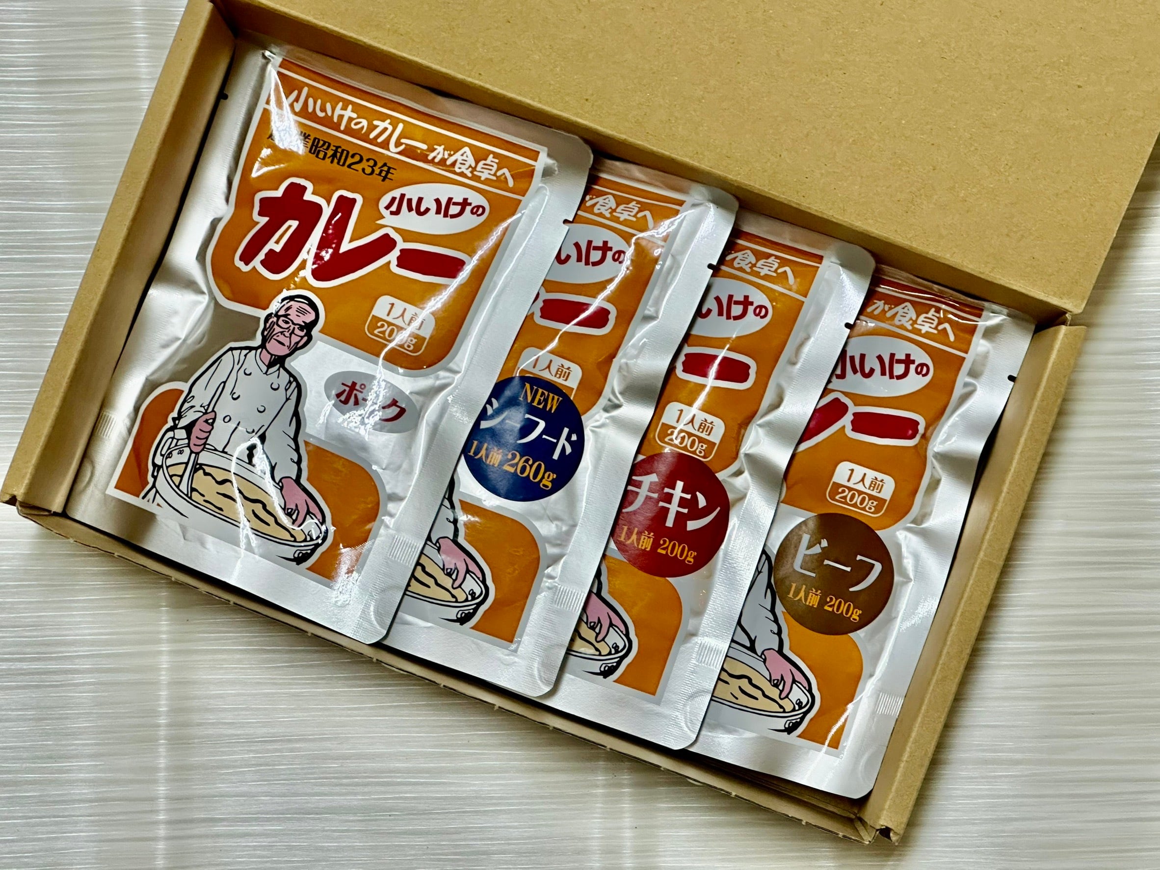 1【夏ギフトA】レトルトカレー4種×各1 (4個セット)