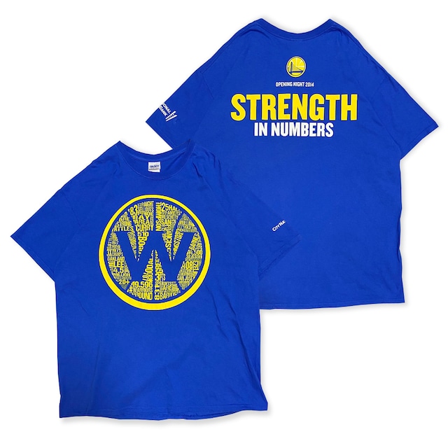 ゴールデンステート・ウォリアーズ 2014年 開幕記念「Strength in Numbers」 Tシャツ GILDAN 【現地試合会場で配布】