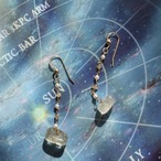 ピアス【リビアングラス・ダイヤモンド原石】14kgf