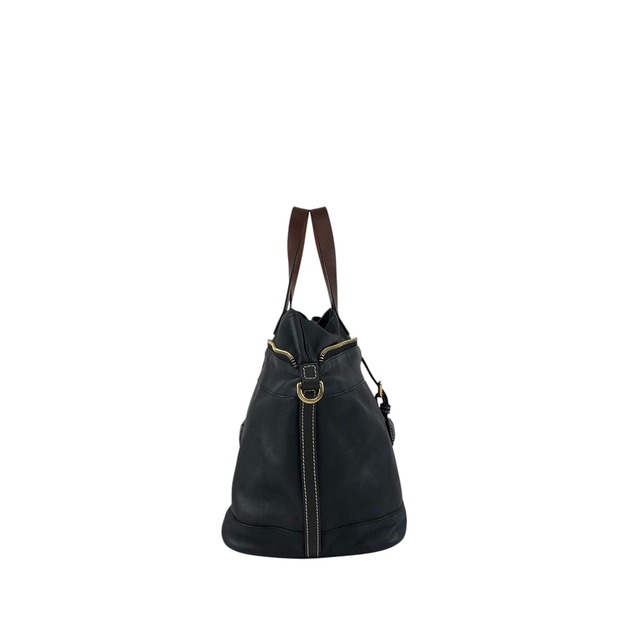 LOEWE ロエベ ショルダーバッグ ブラック フロントバックル 2way レザー vintage ヴィンテージ オールド pszdm6