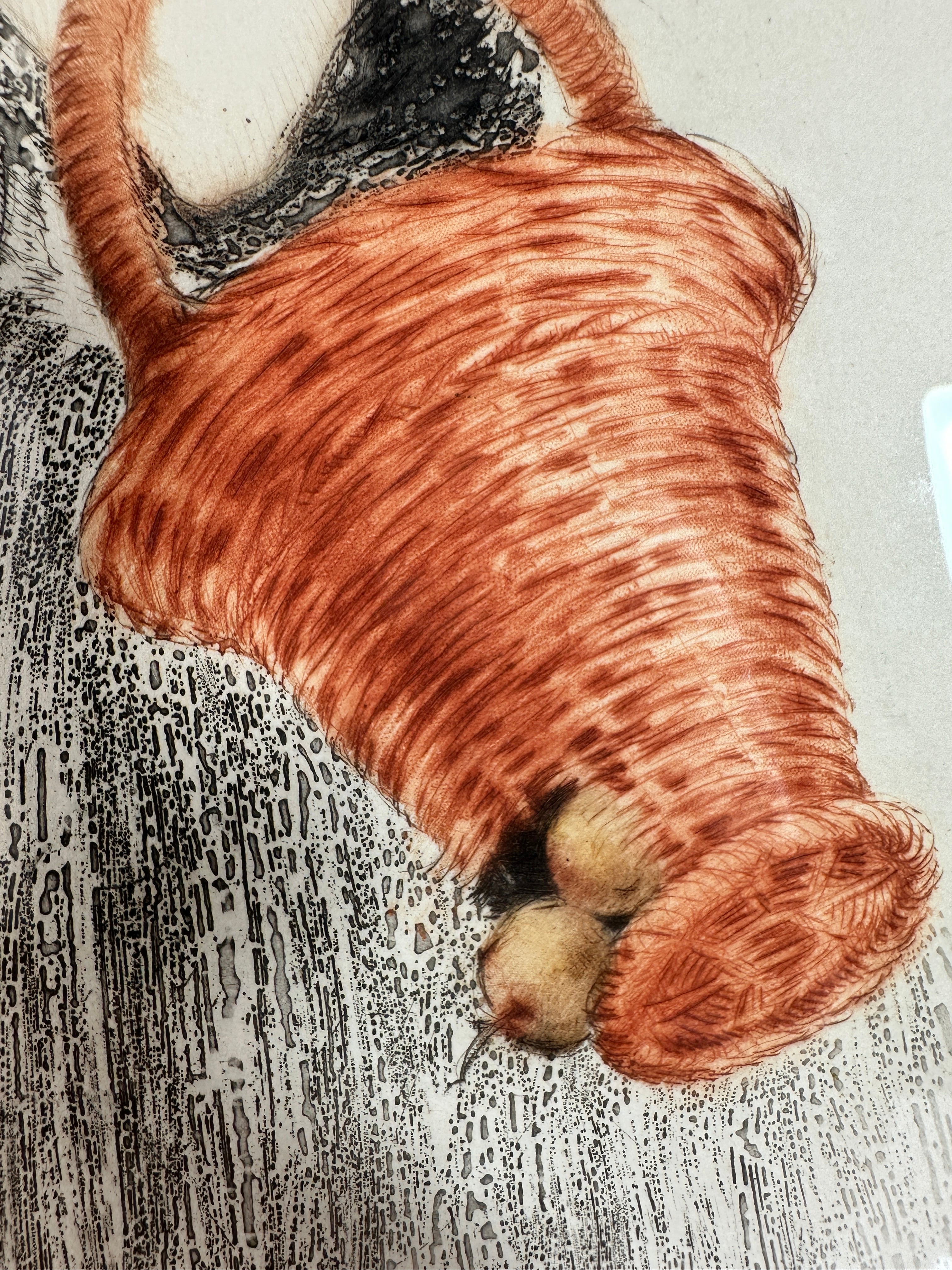 ルイ・イカール こぼれた林檎 エッチング 絵画 アンティーク