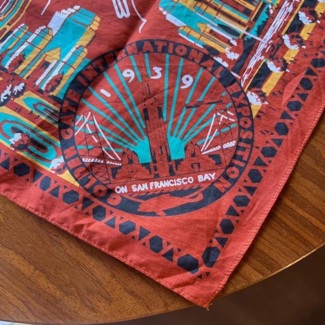 TOPANGA accessory One-wash cotton bandana　1939　Brown　バンダナ　小物　ランチクロス　ハンカチ　スカーフ　ギフト　プレゼント