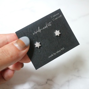 雪の結晶ピアス