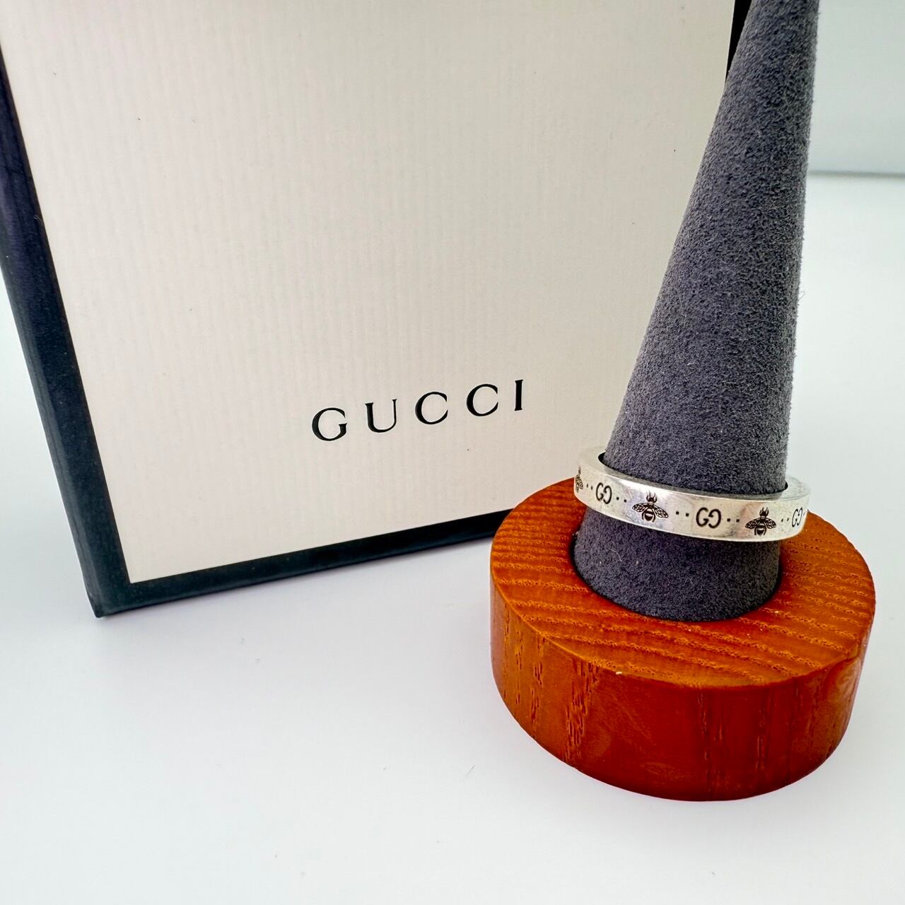 GUCCI グッチ GG＆ビー スリムリング SV925 #21指輪GG&BEE GUCCI グッチ GG＆ビー スリムリング SV925 #21指輪GG&BEE