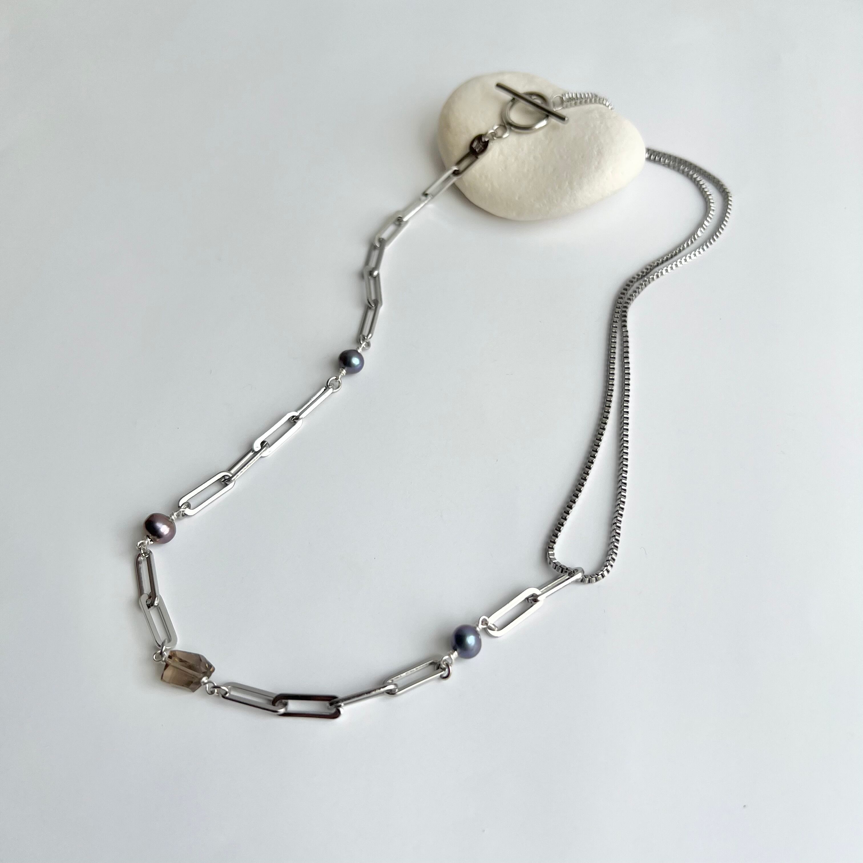 家入レオさま着用// ケーブルボックスMIXネックレス | Handmade
