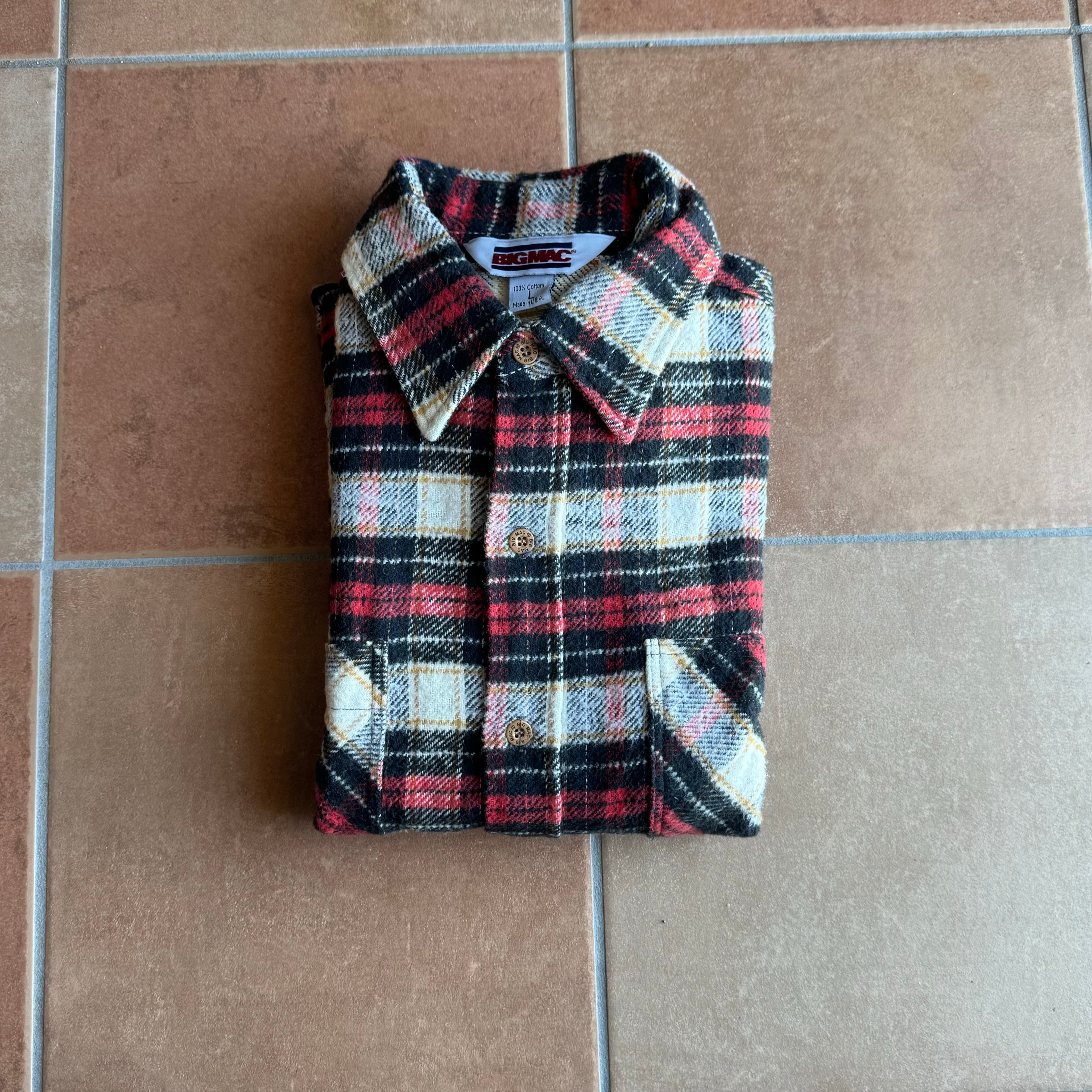 1980’s ”BIG MAC” Cotton Heavy Flannel Shirt/L
