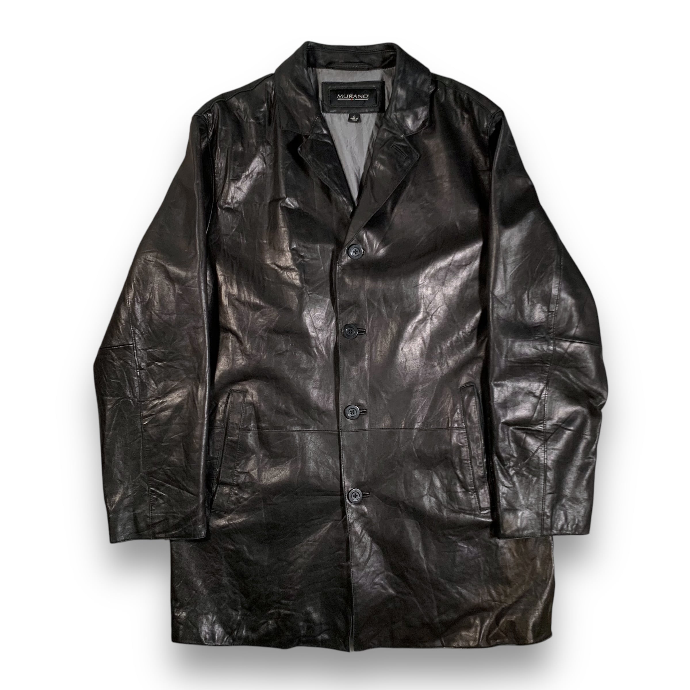 MURANO” Lambskin Leather Half Coat | RENGA CLOTHING STORE