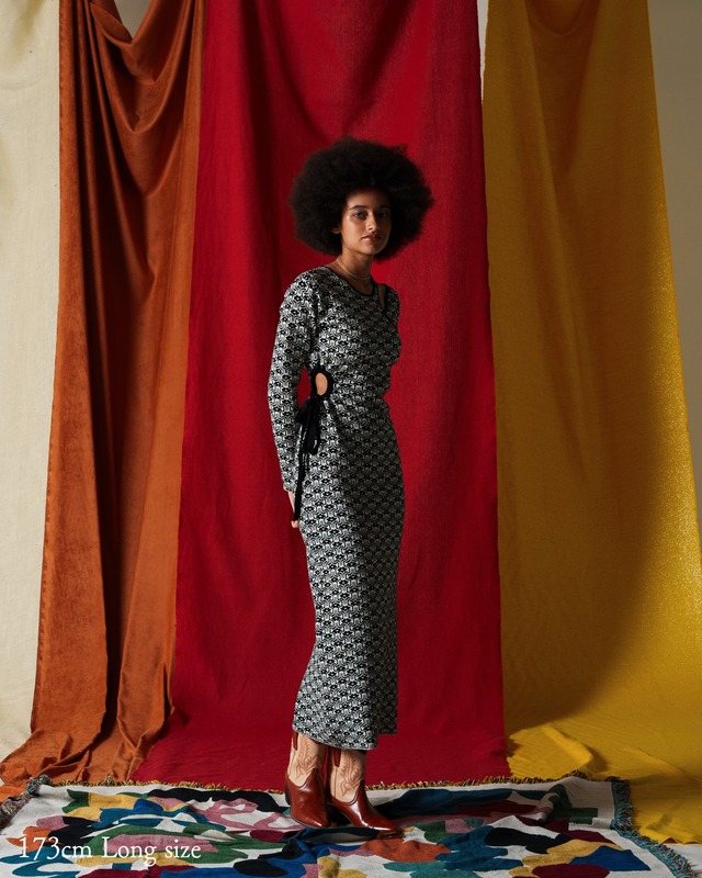 残り僅か | Art Knit Dress / Geometry