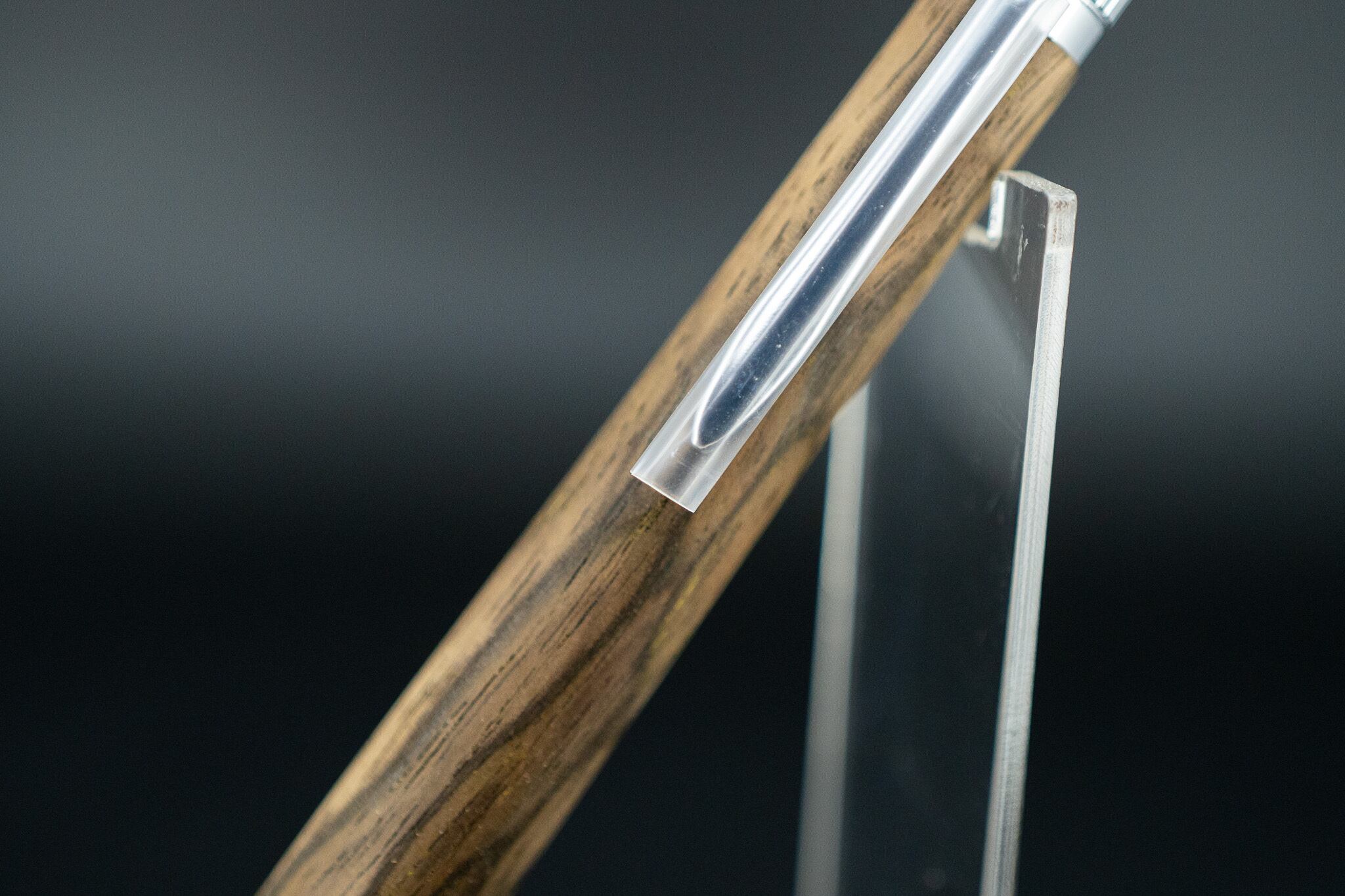 【魅惑の黒い紋様】黒柿 孔雀杢 極上 ⑦ silver BP