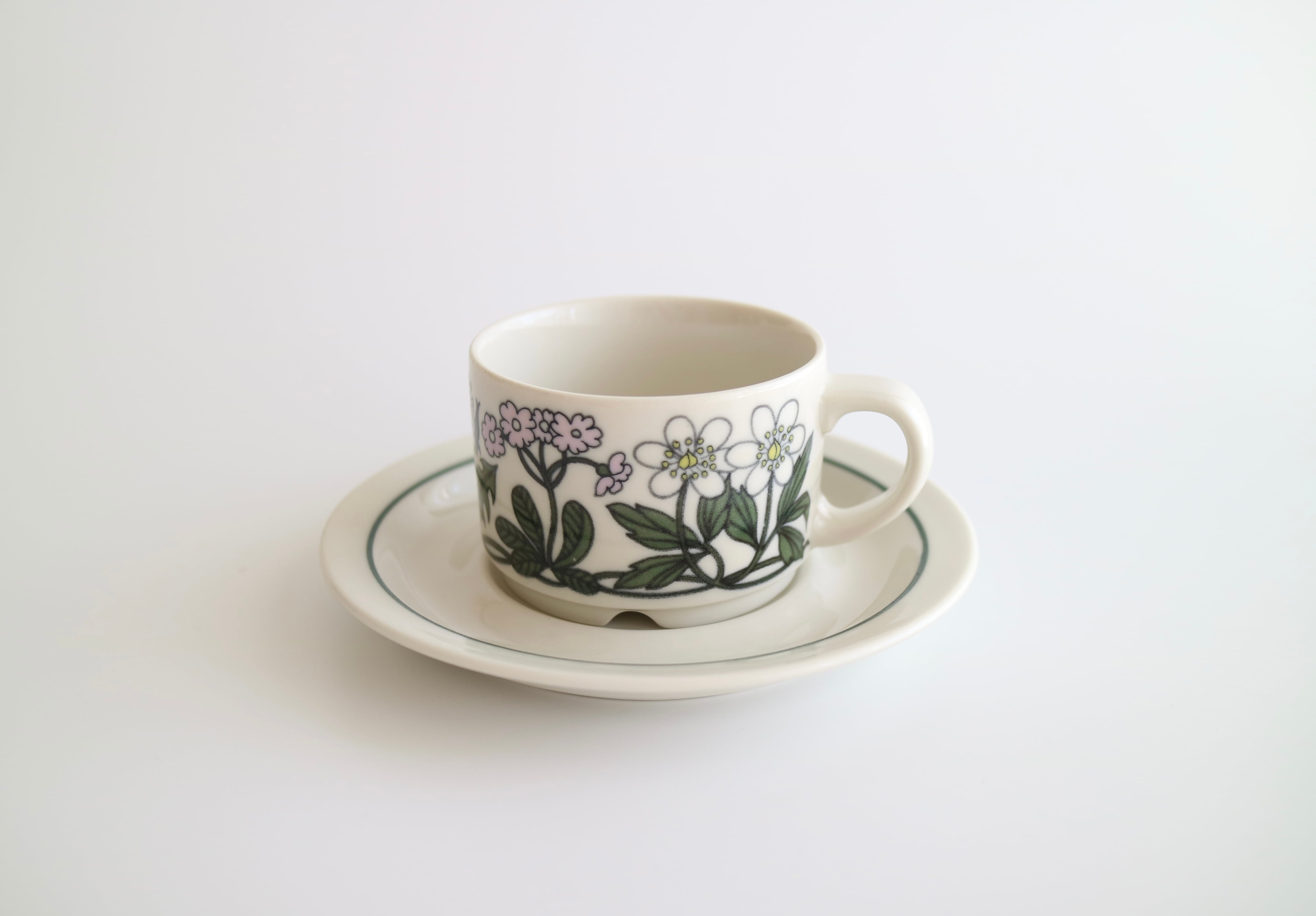 【chocolate】ARABIA Flora おまとめ品 chocolate】ARABIA Flora おまとめ品 Flora Chocolate Cup & saucer