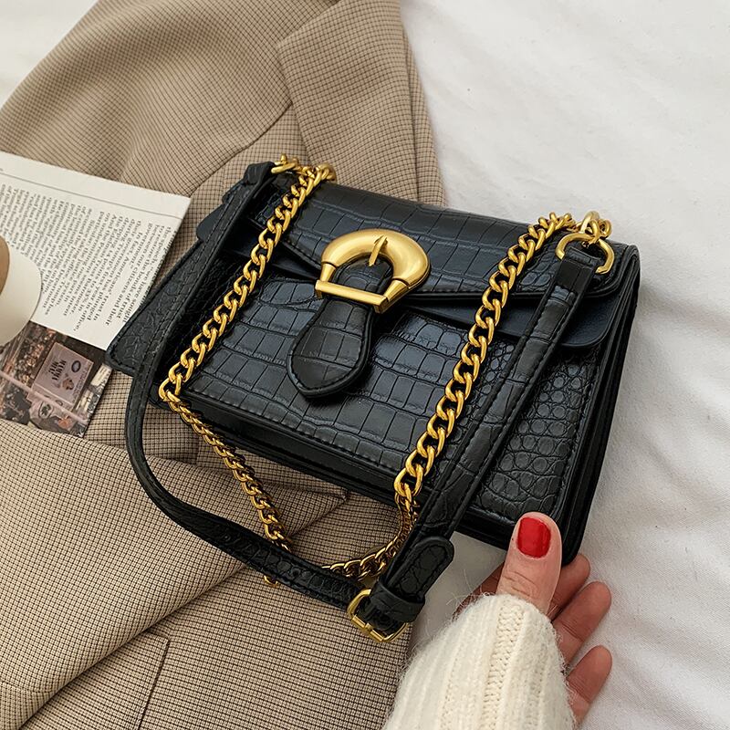 スタンダードパターンチェーン スタイル レトロ クロスボディ スクウェア 手作りハンドバック28676550453