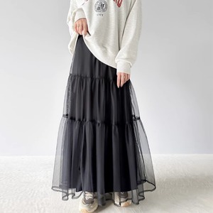 ティアード チュール ロング スカート 3412483