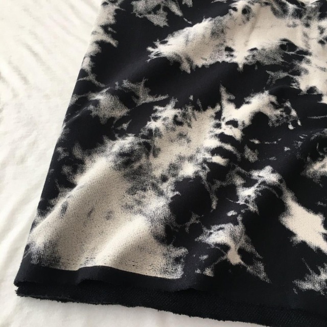 綿ウレタン混抜染プリント裏毛ニット生地-2ｍ-curl tricot　KX/200H6366