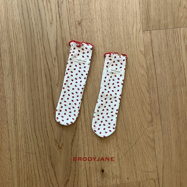 【取寄】brodyjane|jacquard berry 2 socks|ジャカードベリー2ソックス|FREE|baby|26 autumn