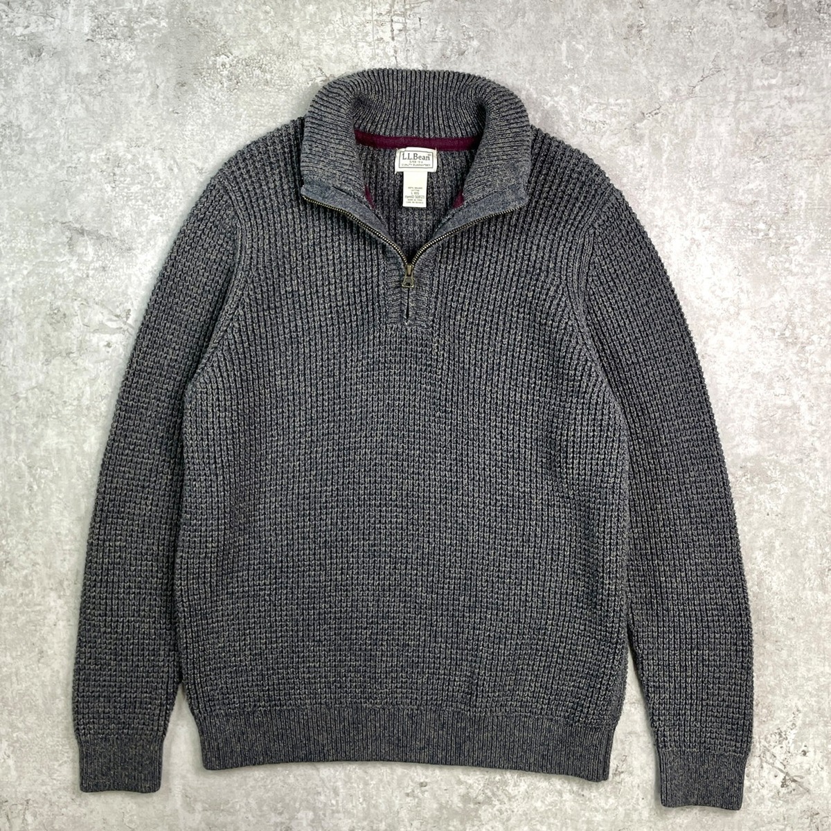 L.L.Bean エルエルビーン ハーフジップ ローゲージ コットンニット 