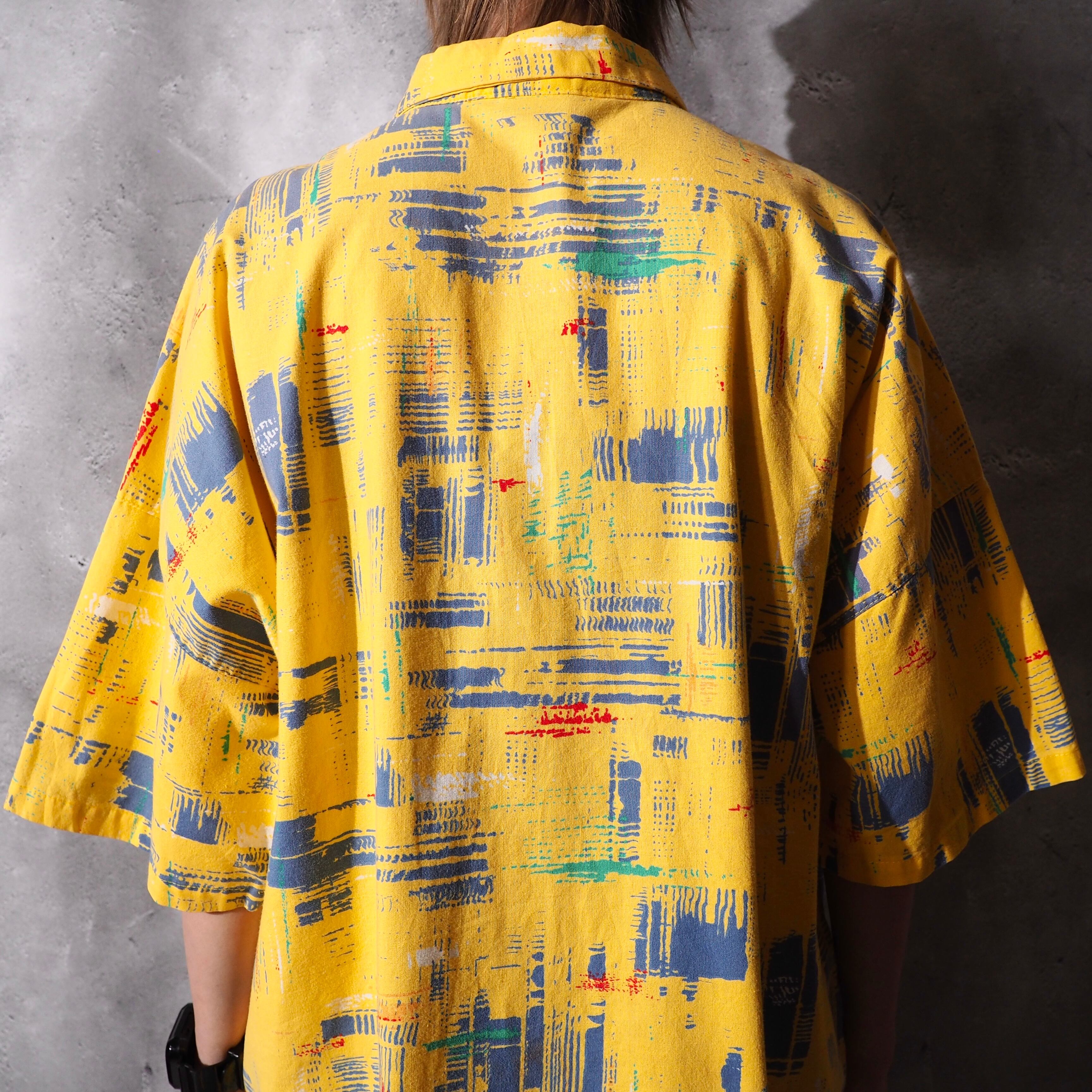 1990s ” Ocean Pacific ” Hilarious good color vintage open collar shirt