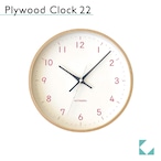 KATOMOKU plywood clock 22 km-121LP 掛け時計 ライトピンク