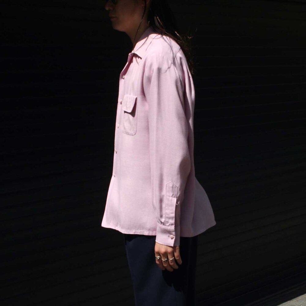 NOS Vintage L/S Loop Collar Rayon Shirt [The Empolium x