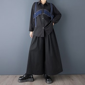 デニム切替 オーバーサイズ シャツ 00295