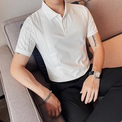 splicing polo shirt tops 00263