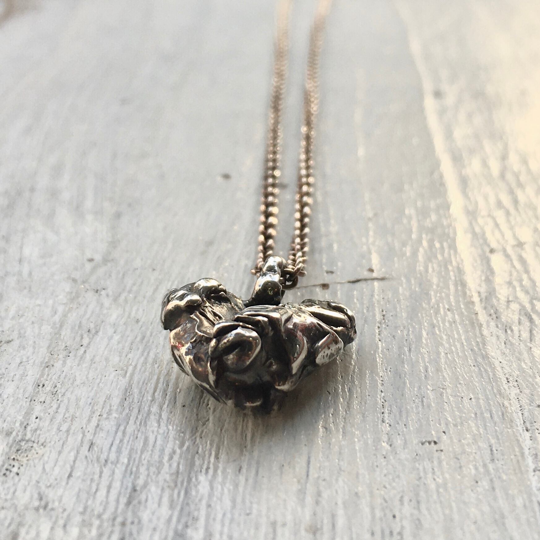 ハートの塊ペンダント」一点物silver925 | theK -onlyone