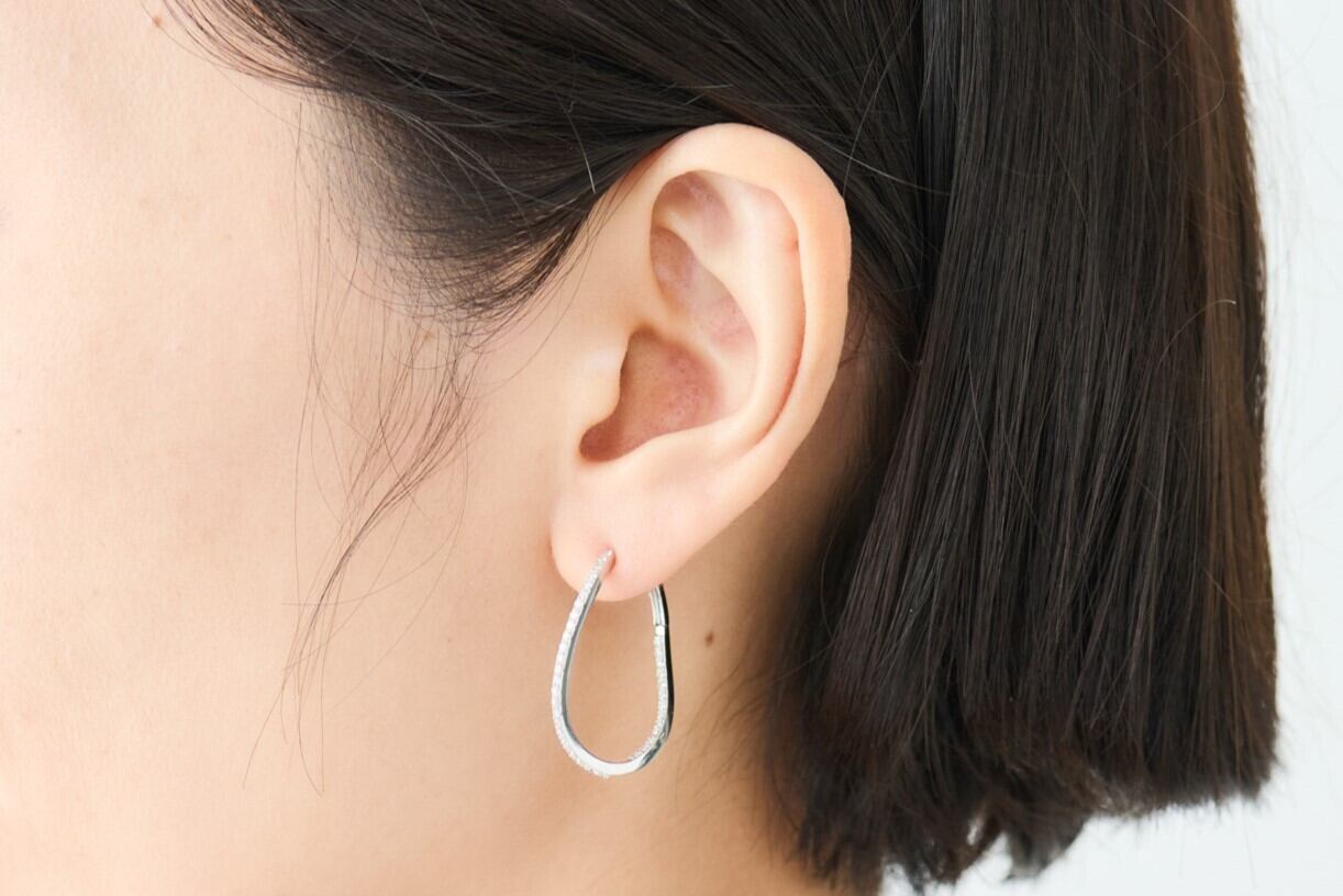 天然ダイヤモンド フープピアス（2種） | 中村江里子セレクション 