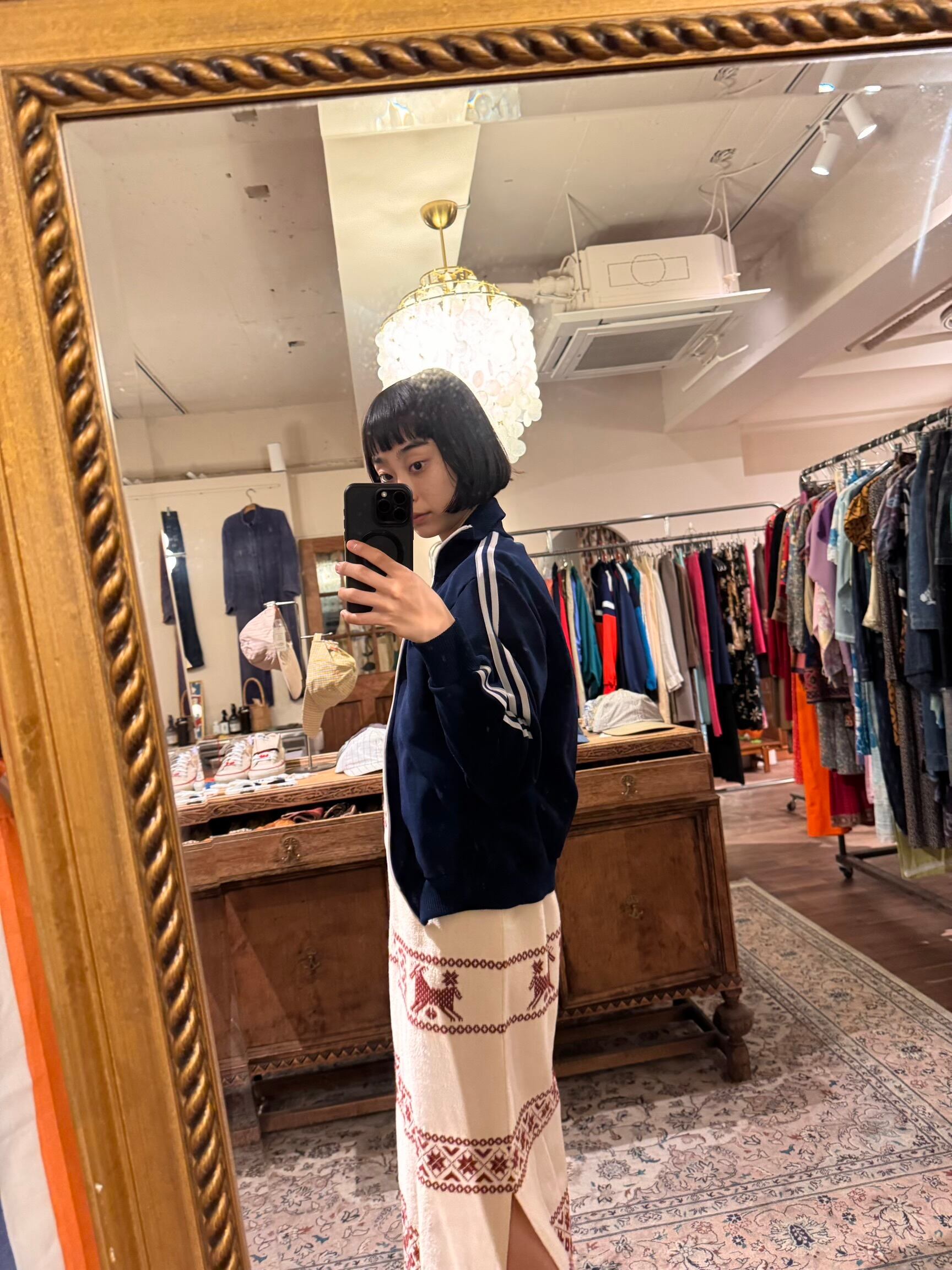 1980's ナイロン切替ネイビージャージジャケット | DROOMTUIN_VINTAGE