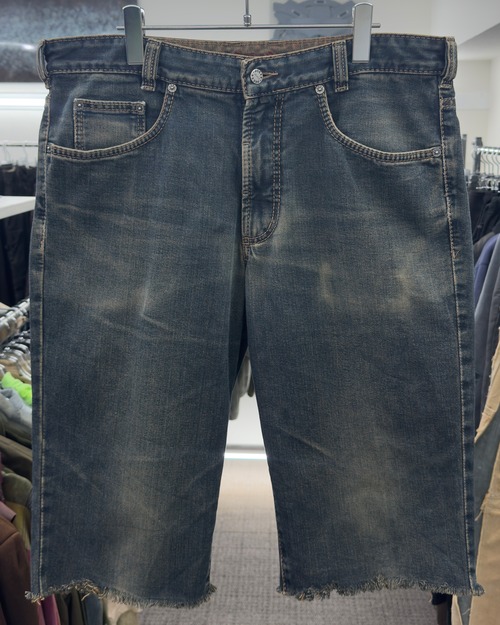 2000s DIRTY WASHED DENIM SHORTS