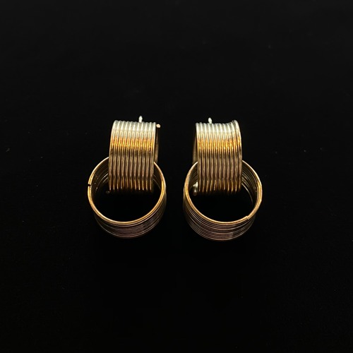Double coil hoop earrings