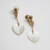 心くすぐるキュートなモチーフ！在庫限り シェルハートチェーンイヤリング sl3_3_20200428te07