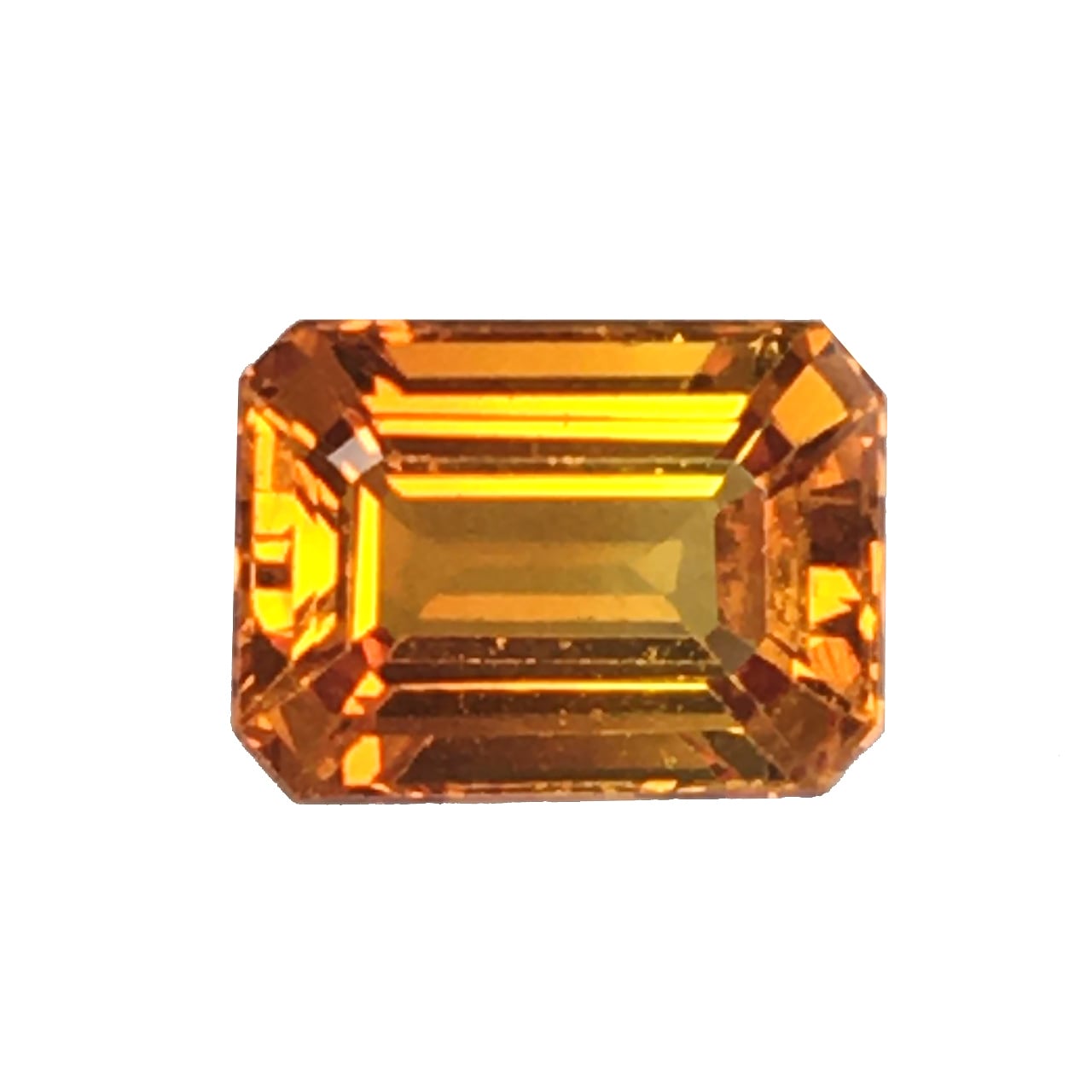 ゴールデンサファイア バイカラーサファイア 1.698ct エメラルドカット