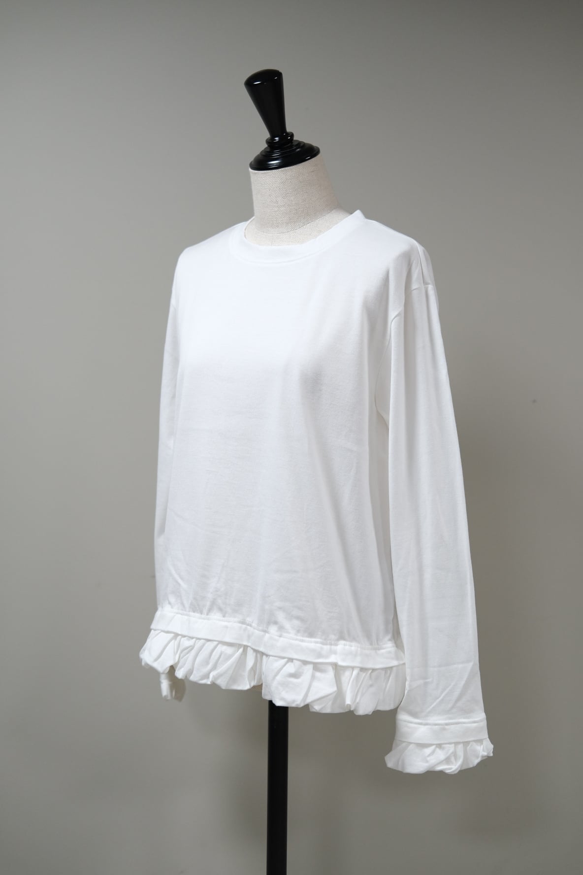 Pillings  / ピリングス | CITYSHOP取扱い CUT-AND-SEW AND FRILL フリル カットソー | F | ホワイト | レディース Pillings】 cut-and-sew and frill -o white- | loop