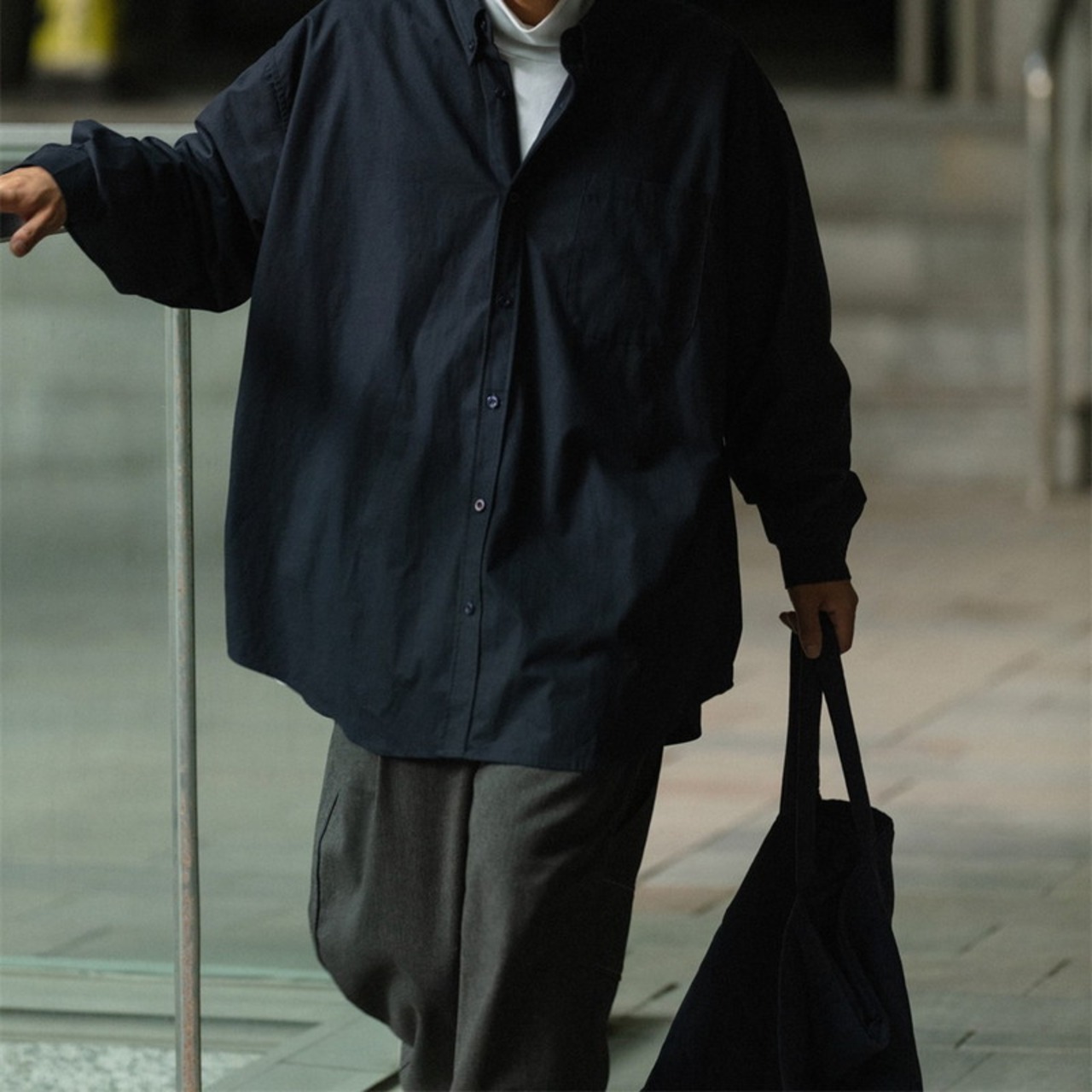 ドロップショルダーワイドファットシャツ　975