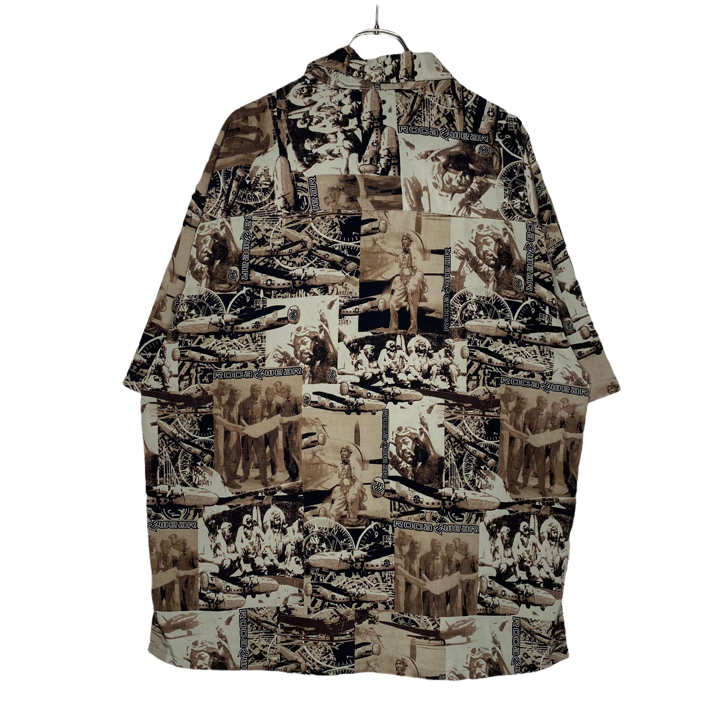 Rocawear 半袖シャツ L（XL相当）総柄 ポリエステル100% | 古着