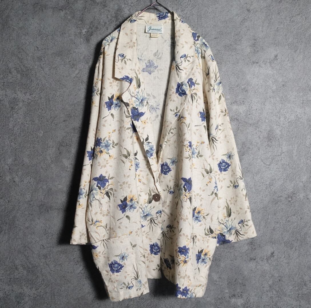 Floral pattern easy tailored jacket