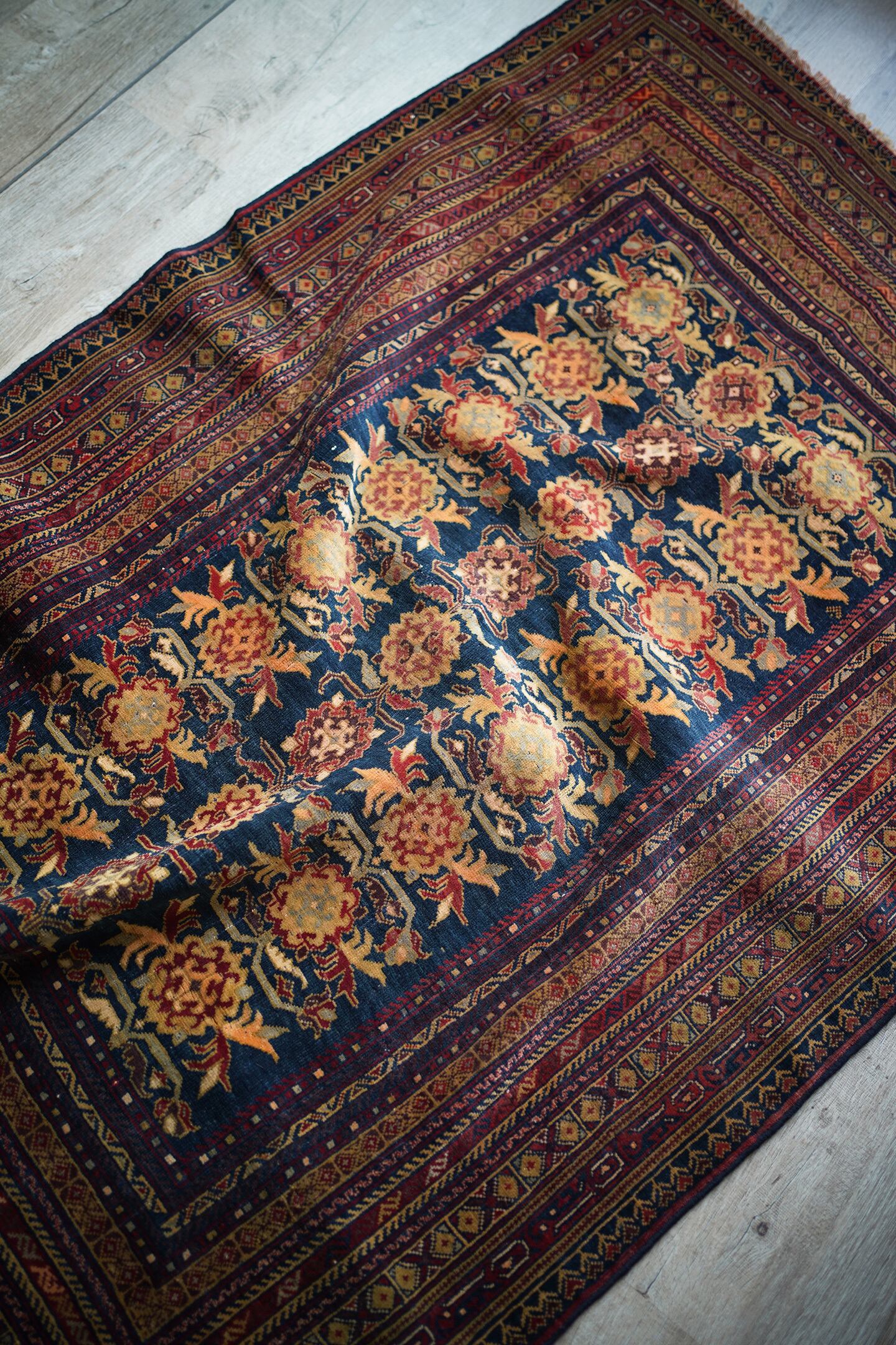 421】Vintage Afghan Turkmen Ali khoja rug 1970's | ヴィンテージ