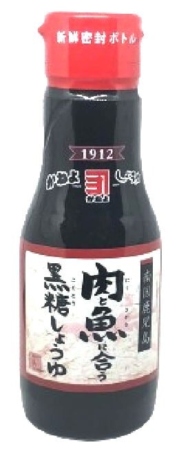 鹿児島の甘い醤油 かねよ 肉と魚に合う黒糖しょうゆ 200ml 密封ボトル