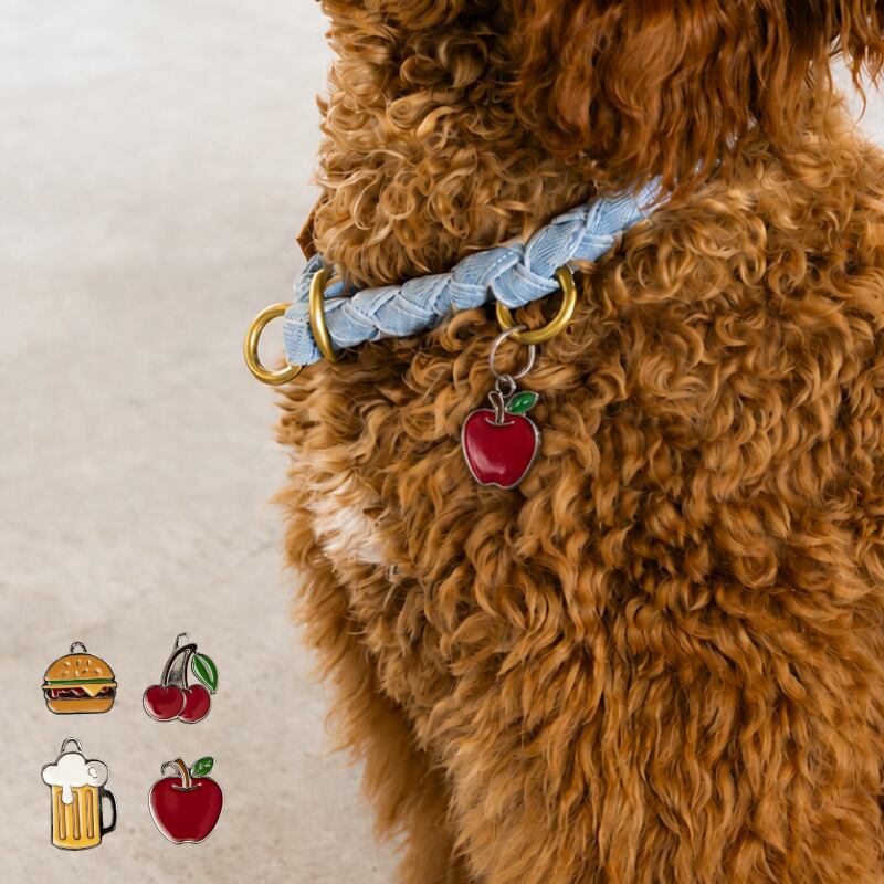 【Hoippo MyFamily】PET ID TAG 名入れ FOOD - 4種類 - 迷子札