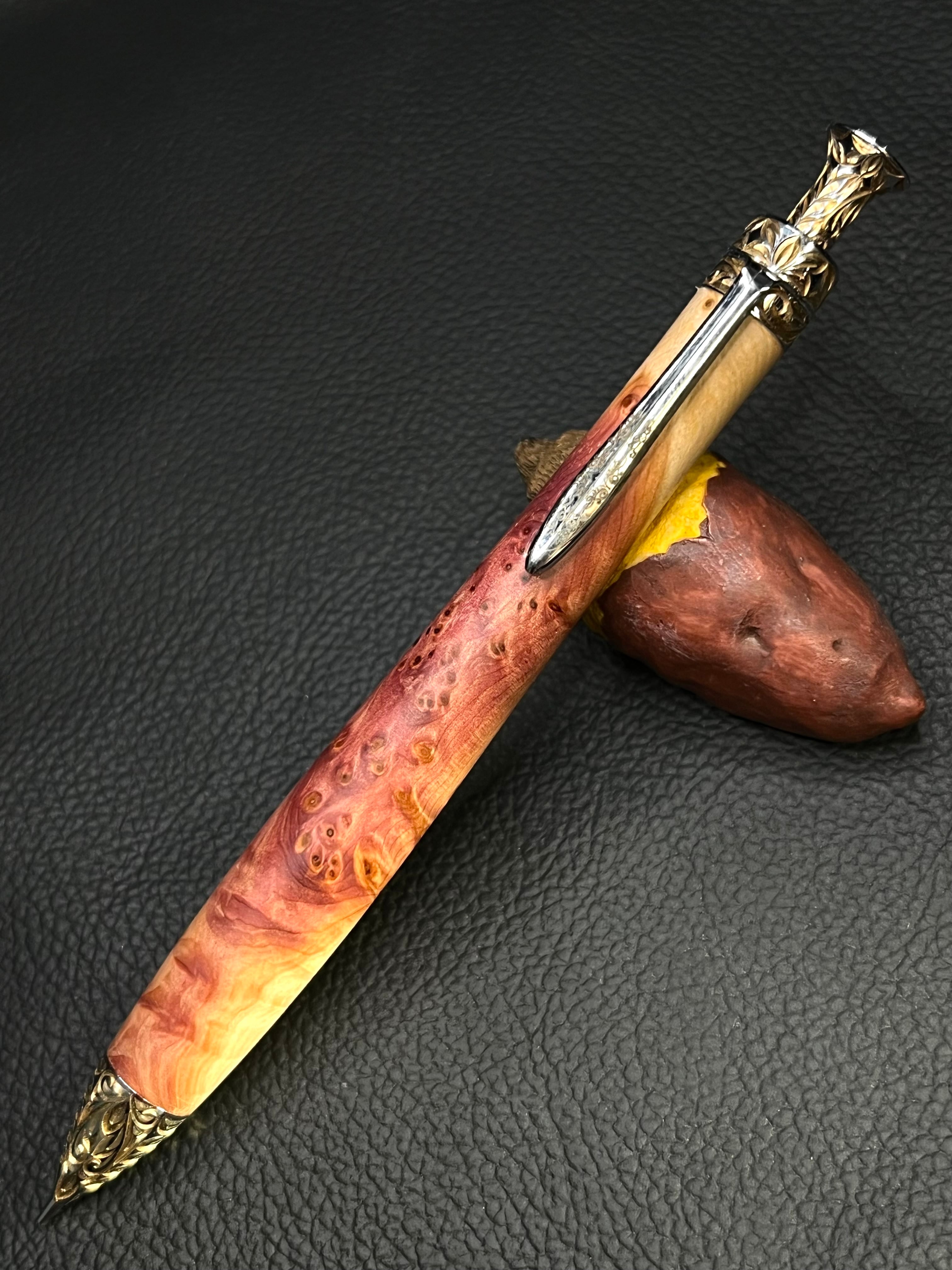 1 タクサスフロリニーバール 極上杢 彫金金具 おまけ付き | こぶた工房